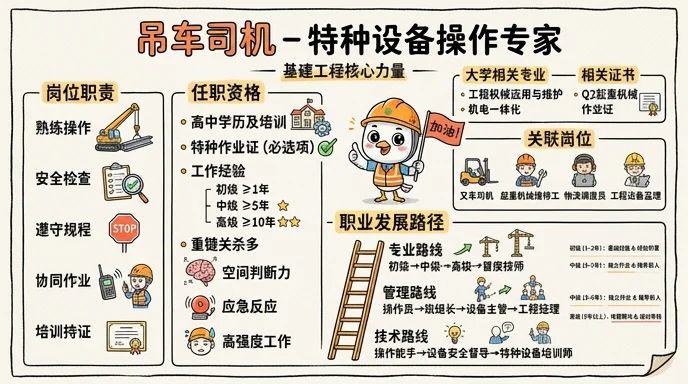 吊车司机 - 特种设备操作专家，基建工程核心力量