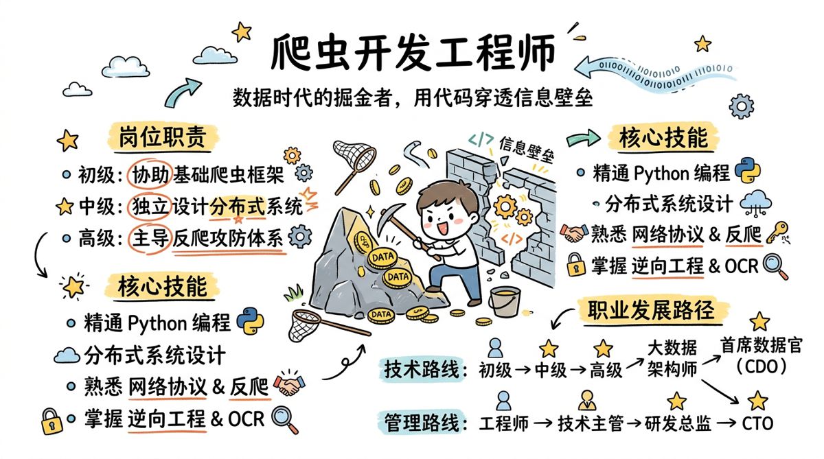 爬虫开发工程师 - 数据时代的掘金者，用代码穿透信息壁垒