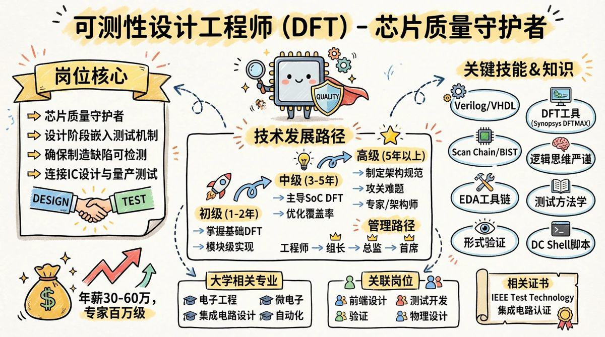可测性设计工程师(DFT) - 芯片质量守护者，年薪30-60万