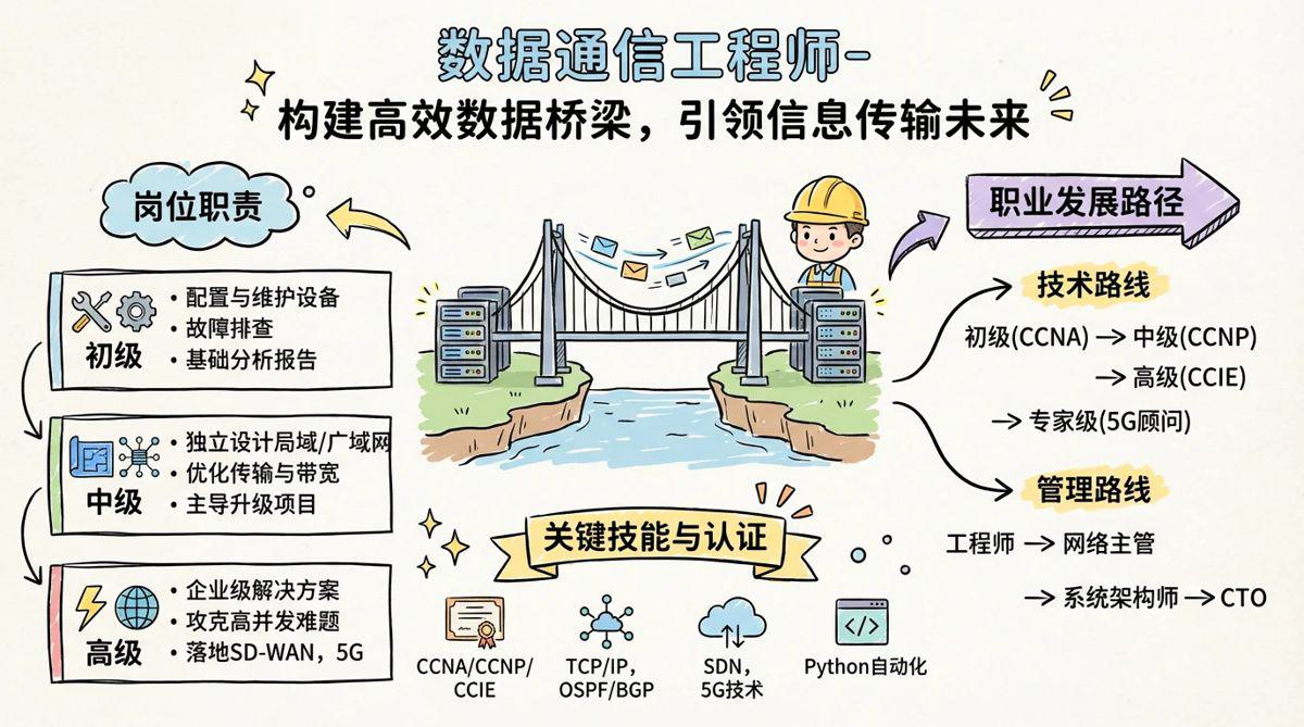 数据通信工程师 - 构建高效数据桥梁，引领信息传输未来