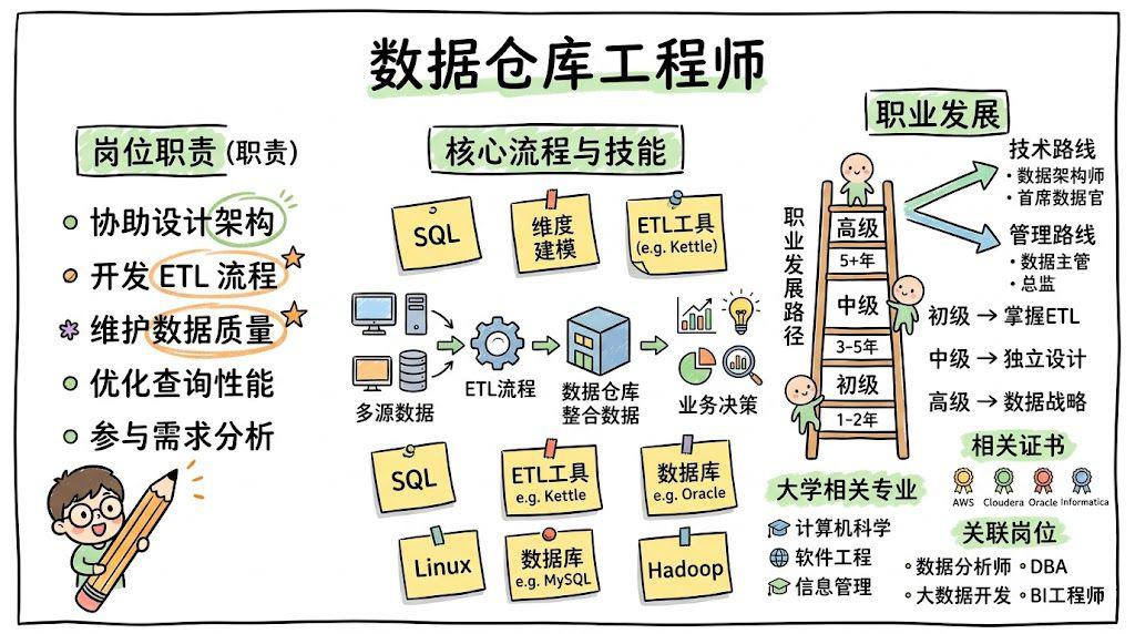 数据仓库工程师 - 构建企业数据基石，掘金未来核心资源