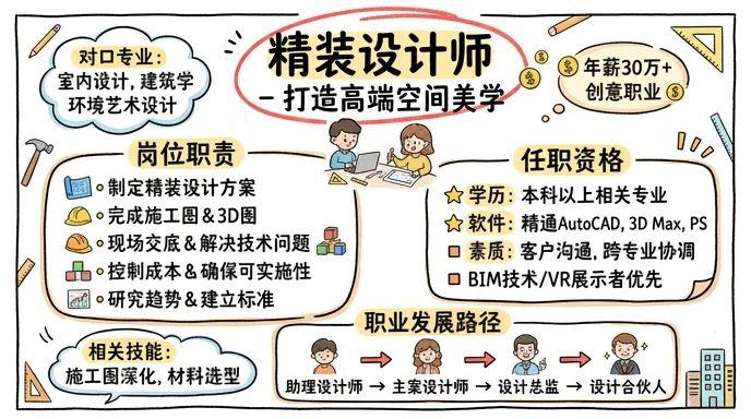 精装设计 - 打造高端空间美学，年薪30万+的创意职业