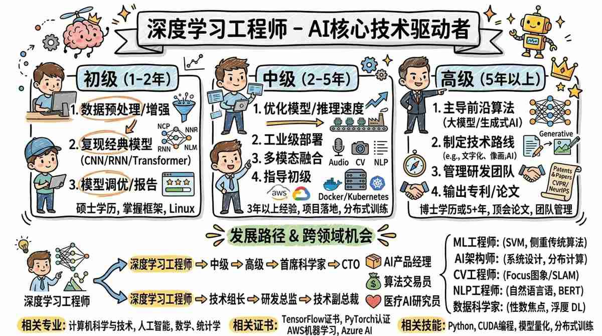 深度学习工程师 - AI核心技术驱动者，年薪百万的稀缺岗位
