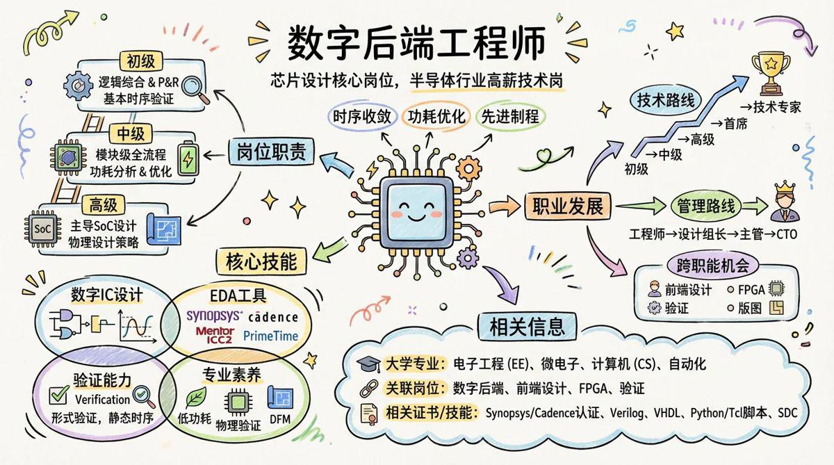 数字后端工程师 - 芯片设计核心岗位，半导体行业高薪技术岗