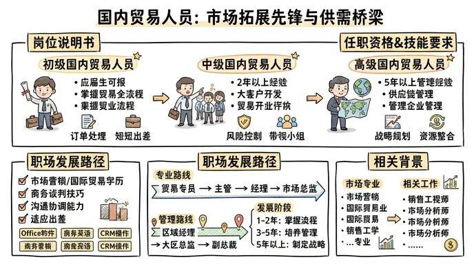 国内贸易人员 - 市场拓展先锋，连接供需桥梁
