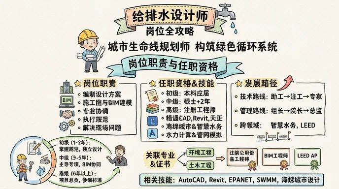 给排水设计 - 城市生命线规划师，构筑绿色循环系统