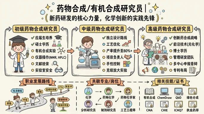 药物合成/有机合成研究员 - 新药研发的核心力量，化学创新的实践先锋