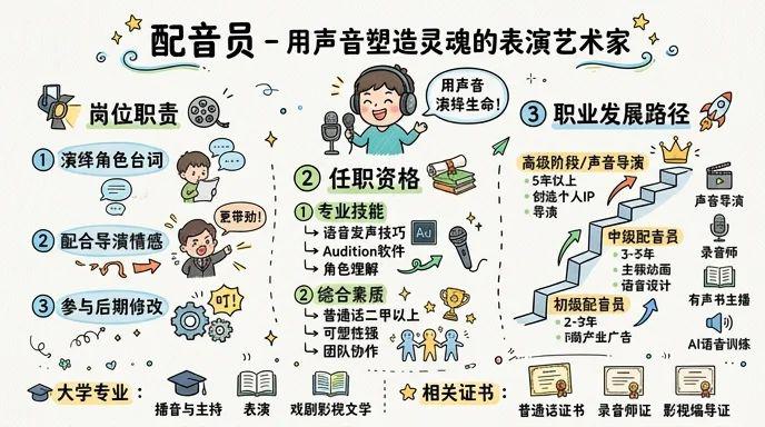 配音员 - 用声音塑造灵魂的表演艺术家