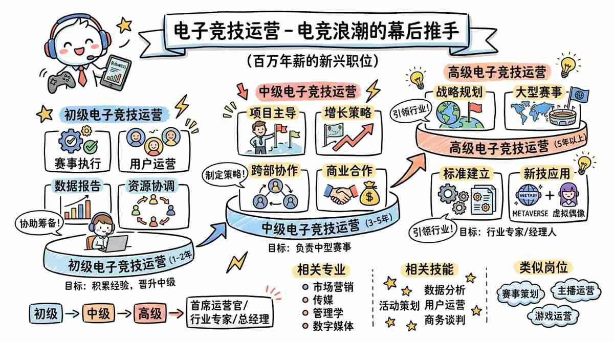 电子竞技运营 - 电竞浪潮的幕后推手，百万年薪的新兴职位