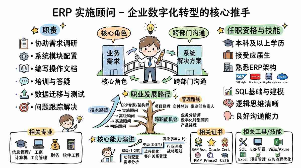 ERP实施顾问 - 企业数字化转型的核心推手