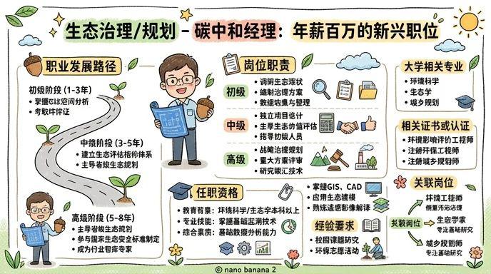 生态治理/规划 - 碳中和经理：年薪百万的新兴职位