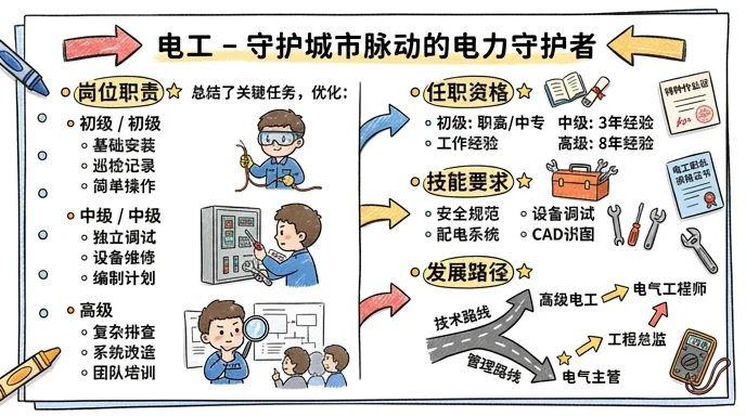 电工 - 守护城市脉动的电力守护者