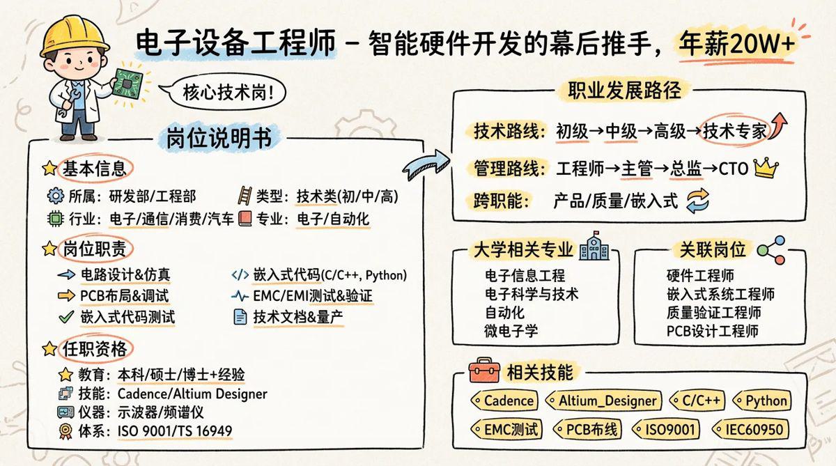 电子设备工程师 - 智能硬件开发的幕后推手，年薪20W+的技术核心岗