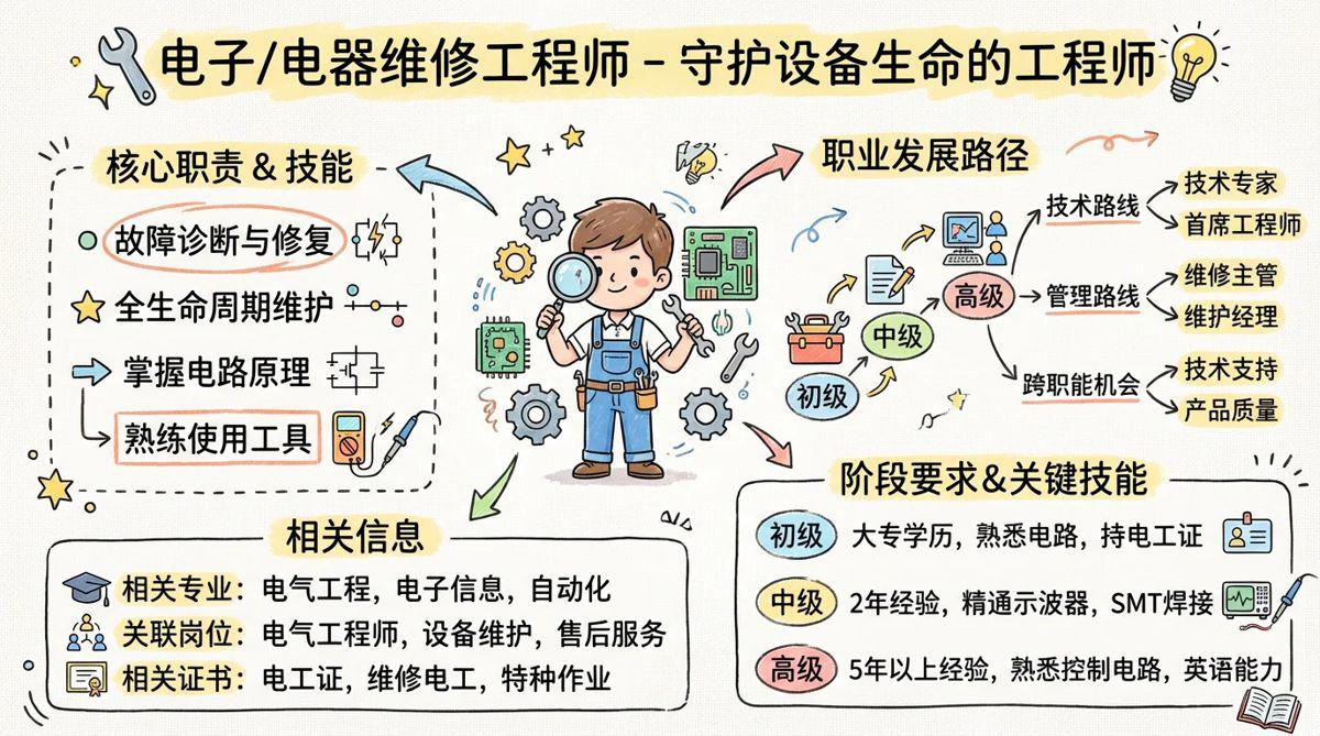 电子/电器维修工程师/技师 - 守护设备生命的工程师