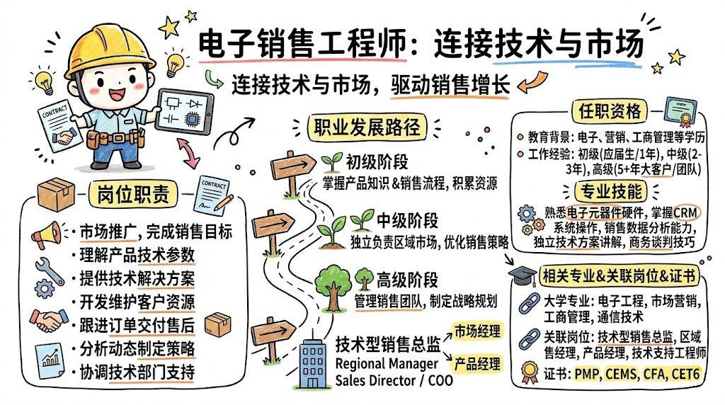 电子销售工程师 - 连接技术与市场，驱动销售增长