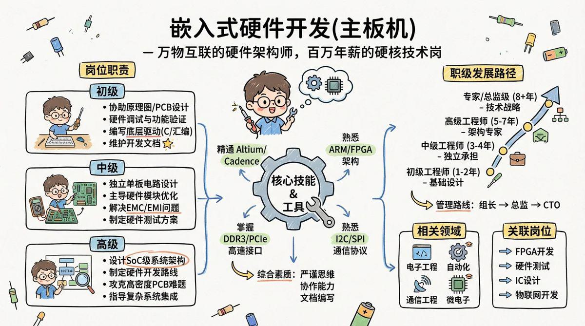 嵌入式硬件开发(主板机…) - 万物互联的硬件架构师，百万年薪的硬核技术岗