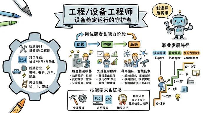 工程/设备工程师 - 制造业的幕后英雄，设备稳定运行的守护者