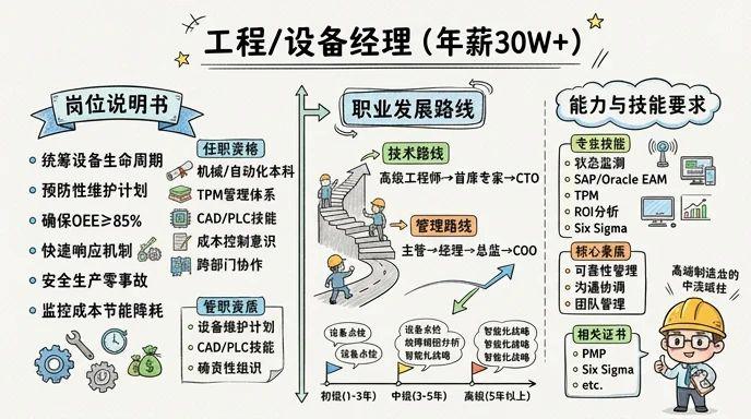 工程/设备经理 - 高端制造业的中流砥柱，年薪30W+的技术管理双通道
