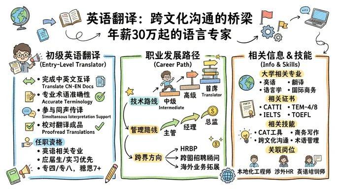 英语翻译 - 跨文化沟通的桥梁，年薪30万起的语言专家