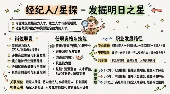 经纪人/星探 - 发掘明日之星，缔造行业传奇
