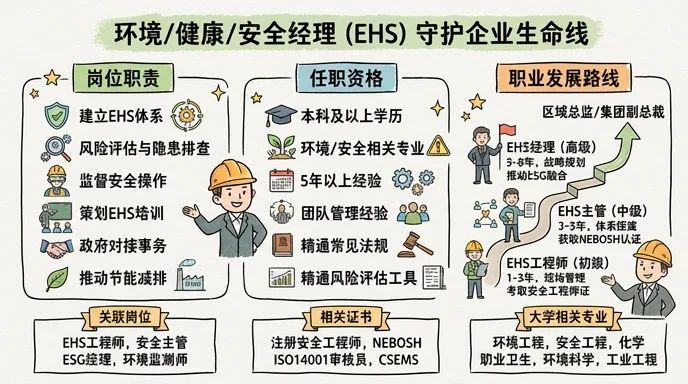 环境/健康/安全经理/主管（EHS） - 守护企业生命线，年薪30万+的合规护航者