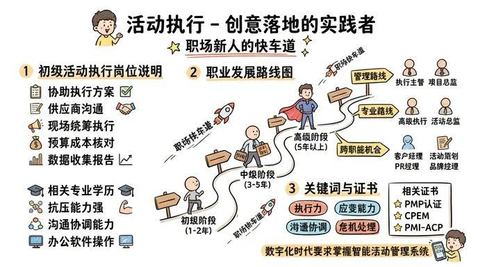 活动执行 - 创意落地的实践者，职场新人的快车道