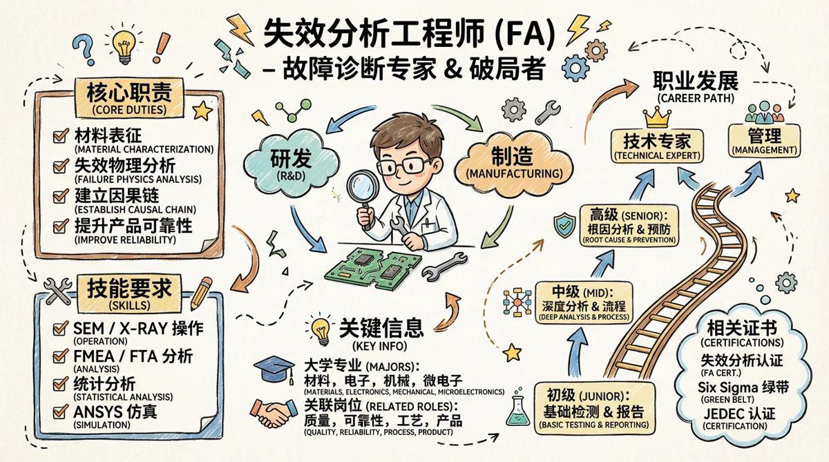 失效分析工程师(FA) - 产品故障诊断专家，技术瓶颈破局者