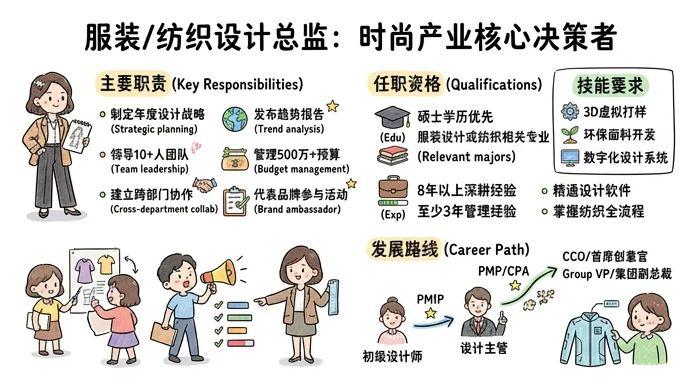 服装/纺织设计总监 - 引领时尚风潮，掌控千亿级产业设计战略
