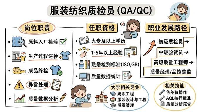 服装纺织质检员(QA/QC) - 把控品质生命线，守护品牌核心价值