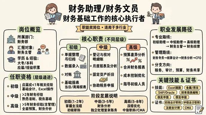 财务助理/财务文员 - 财务基础工作的核心执行者
