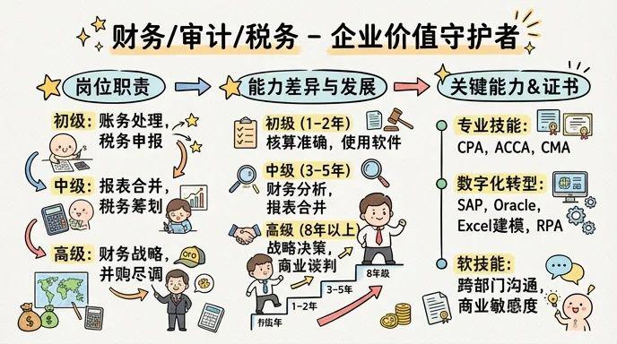 财务/审计/税务 - 企业价值守护者，数字背后的商业战略家