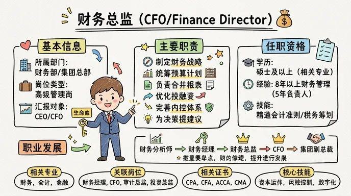 财务总监 - 统管企业资金命脉，战略决策的核心智囊