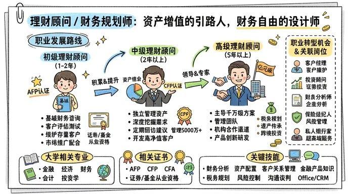 理财顾问/财务规划师 - 资产增值的引路人，财务自由的设计师