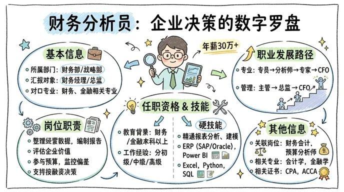 财务分析员 - 企业决策的数字罗盘，年薪30万+的潜力股