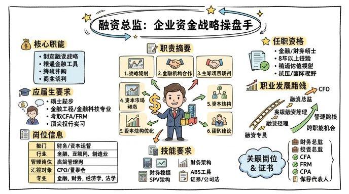 融资总监 - 企业资金战略操盘手，年薪百万+期权的核心高管