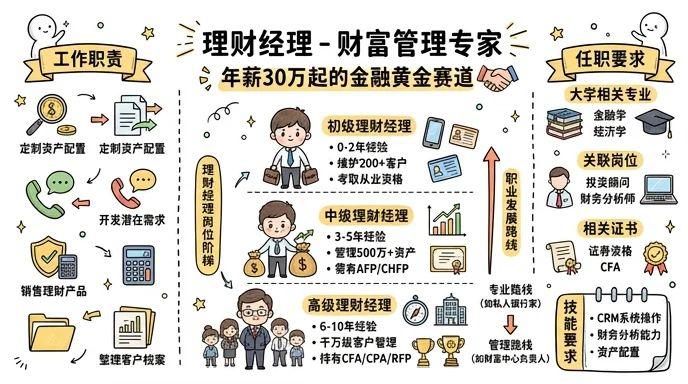 理财经理 - 财富管理专家，年薪30万起的金融黄金赛道