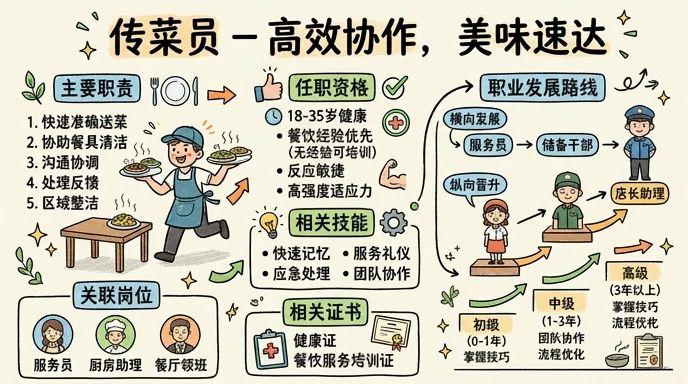 传菜员 - 高效协作，美味速达