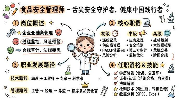 食品安全管理师 - 舌尖安全守护者，健康中国践行者