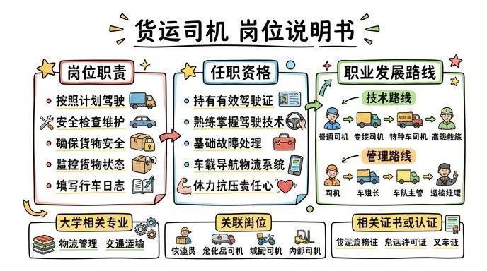 货运司机 - 穿梭城市动脉，掌控物流命脉