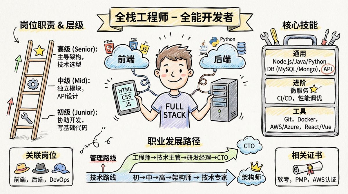 全栈工程师 - 掌握前后端技术的全能开发者