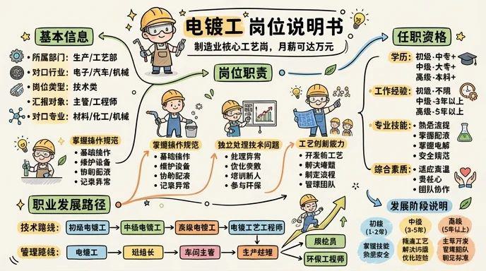 电镀工 - 制造业核心工艺岗，月薪可达万元