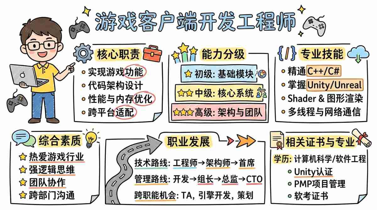 游戏客户端开发工程师 - 用代码构建虚拟世界，让创意跃然屏上