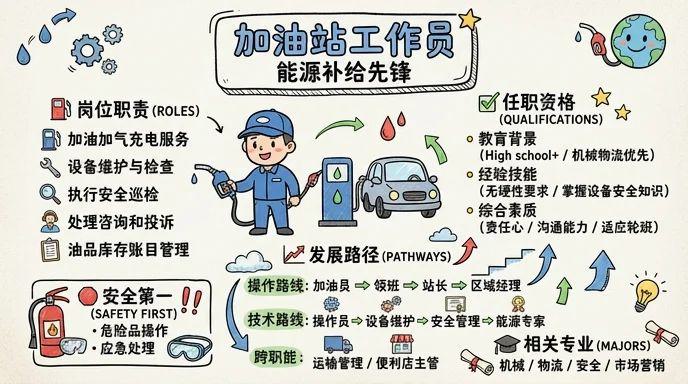 加油站工作员 - 能源补给先锋，保障出行无忧