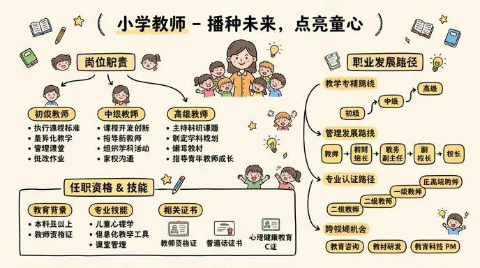 小学教师 - 播种未来，点亮童心的教育启蒙者