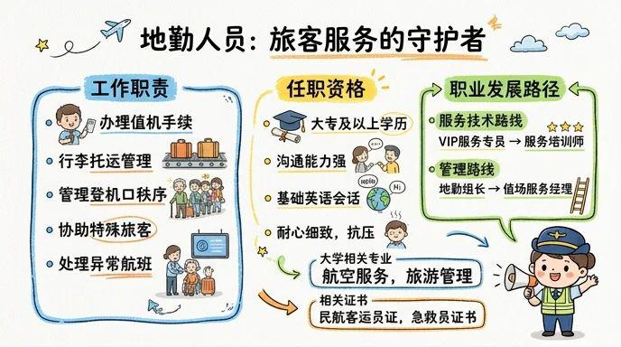 地勤人员 - 空中服务的基石，旅客贴心的守护者