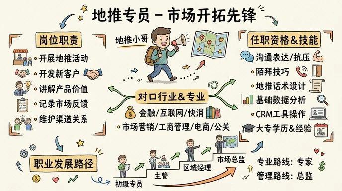 地推专员 - 行走的业务先锋，市场开拓的排头兵
