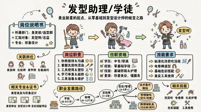 发型助理/学徒 - 美业新星的起点，从零基础到发型设计师的蜕变之路