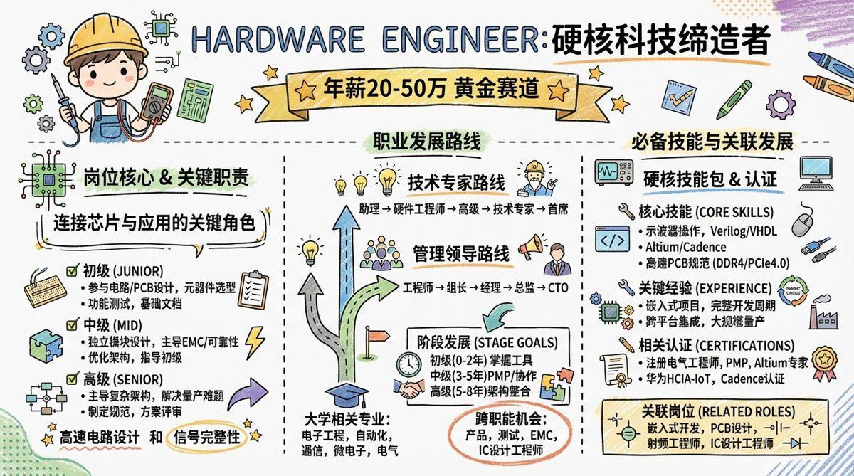 硬件工程师 - 硬核科技缔造者，年薪20-50万的黄金赛道