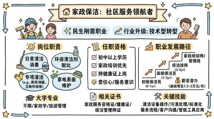 家政保洁 - 民生刚需职业，社区服务领航者