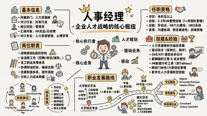 人事经理 - 企业人才战略的核心枢纽